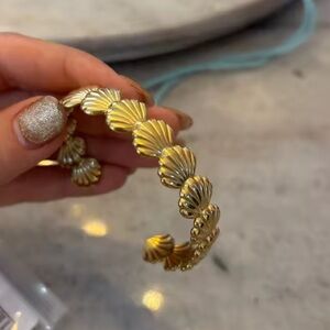 Anthropologie Gold Shell Bracelet